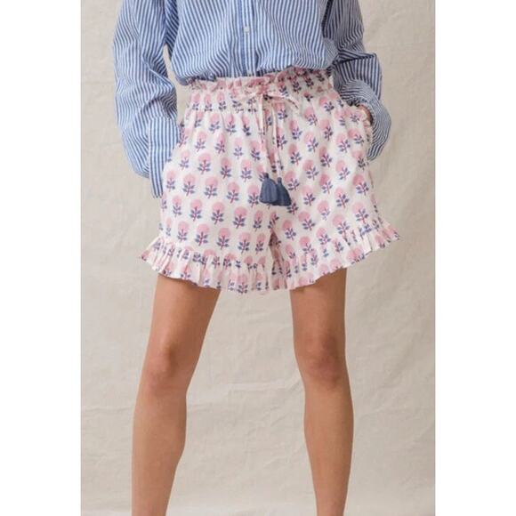 Ophelia & Indigo Women's Floral Print Tassel Waist Issy Shorts Size‎ Small Boho - Picture 8 of 8
